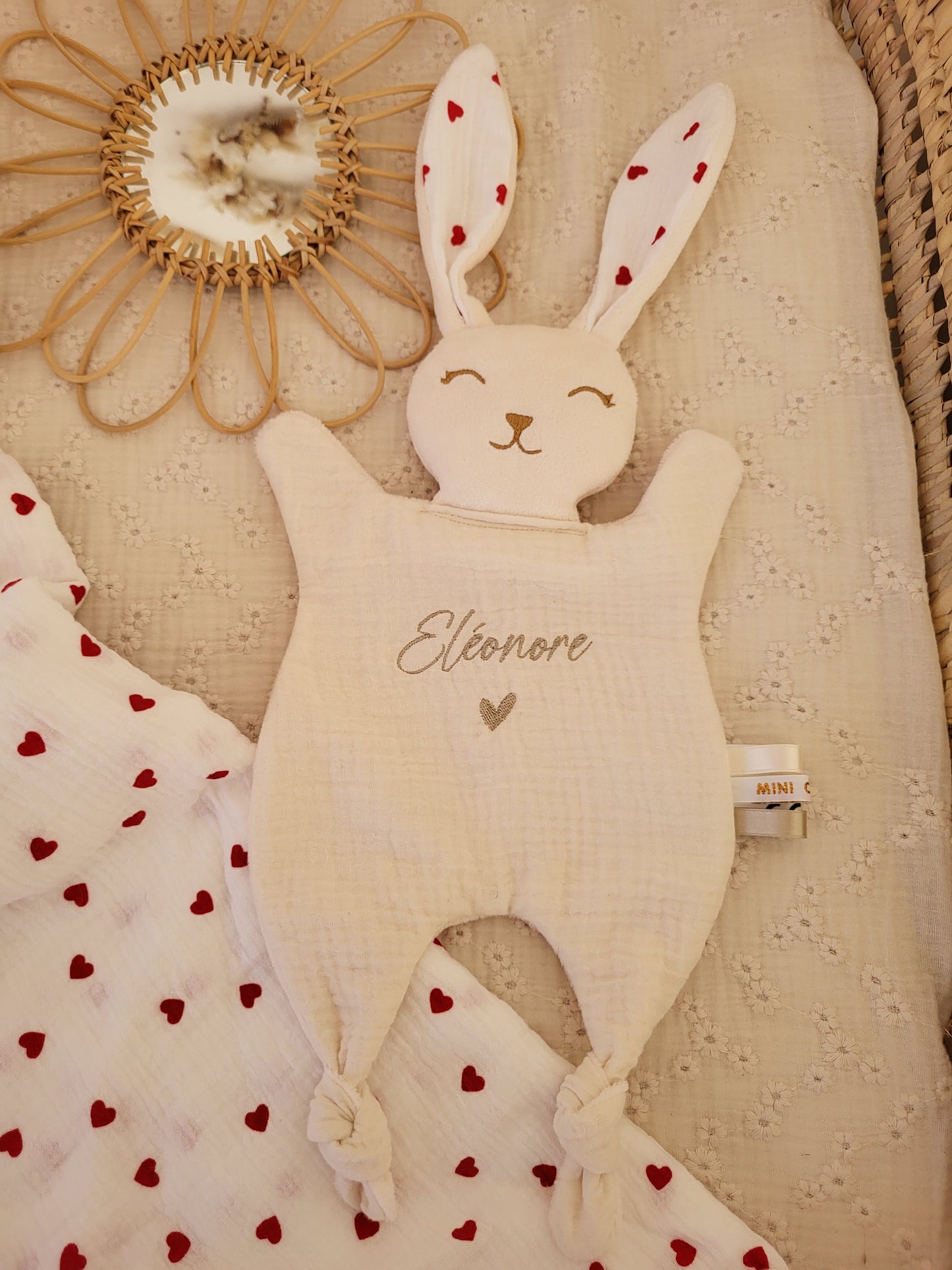 Grand doudou lapin DOUBLE GAZE