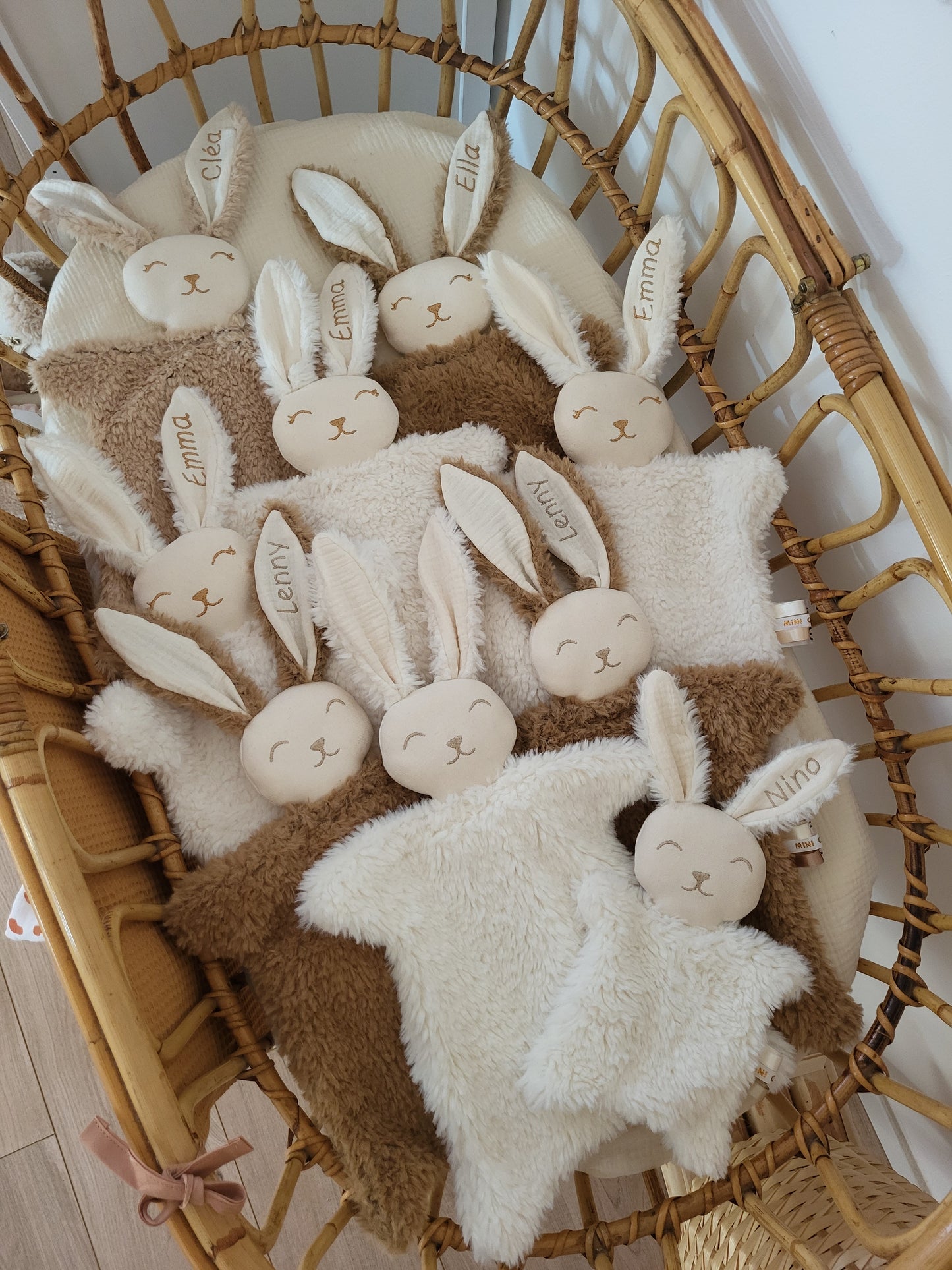 Doudou fourrure lapin