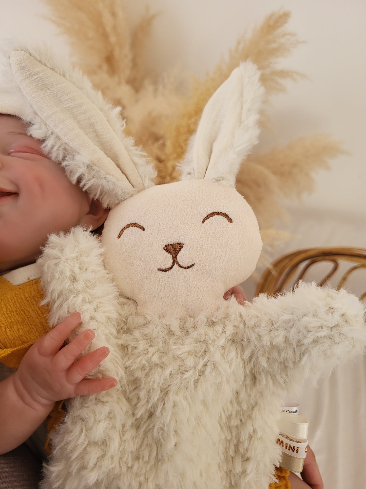 Mini doudou fourrure lapin