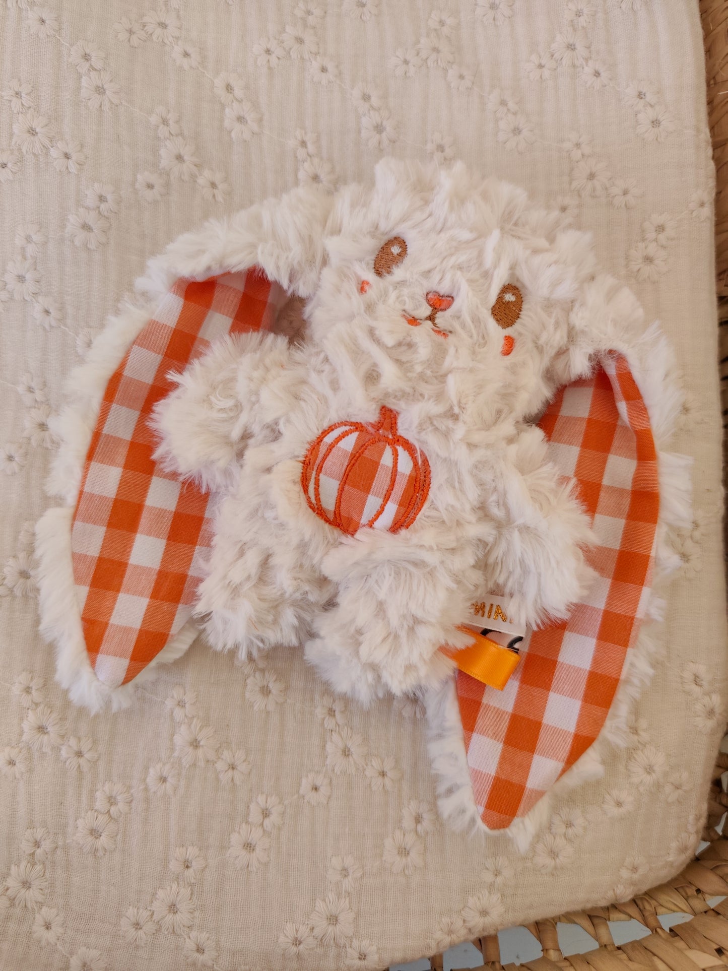 Peluche KAWAII vampire vichy orange