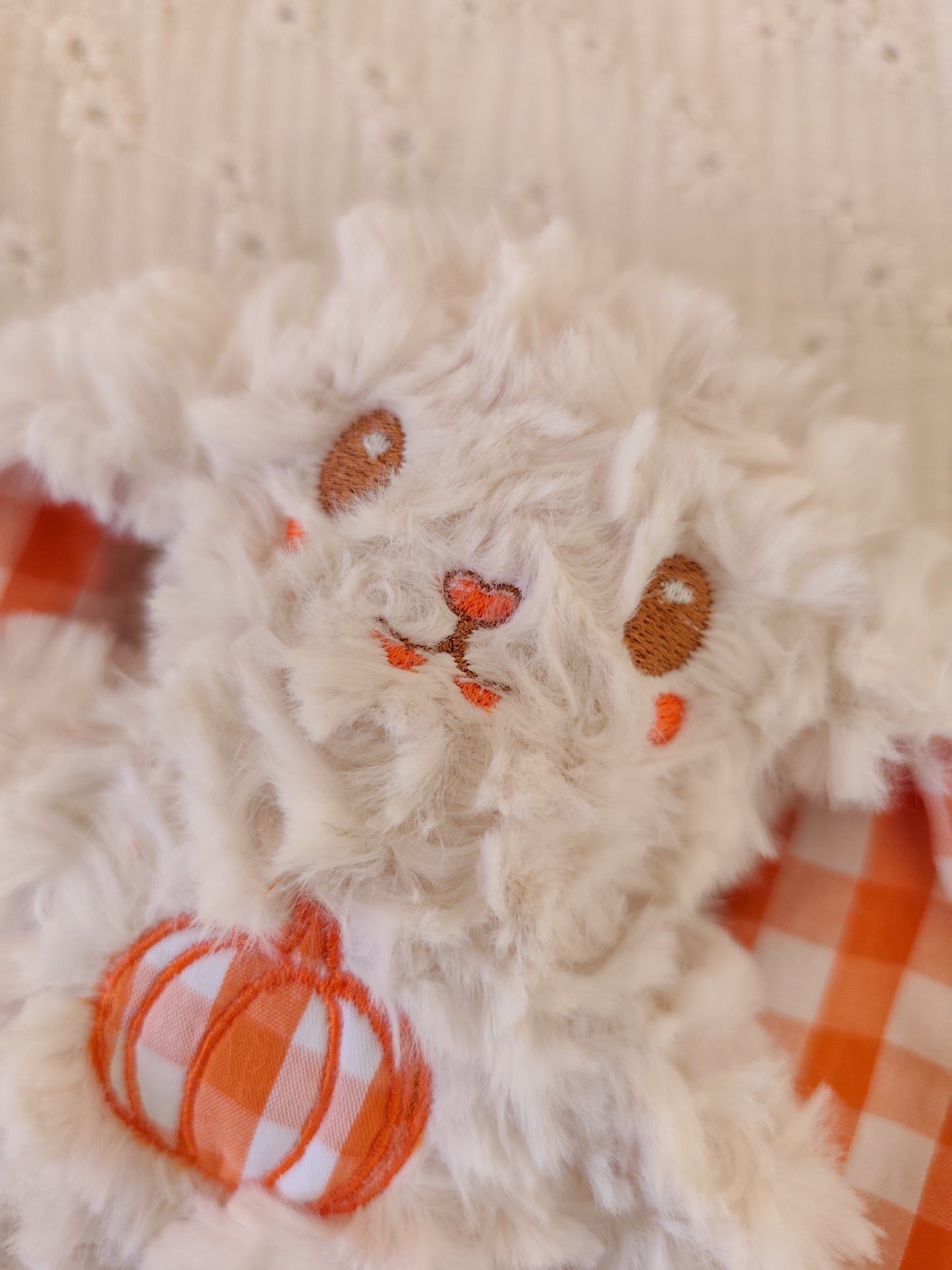 Peluche KAWAII vampire vichy orange