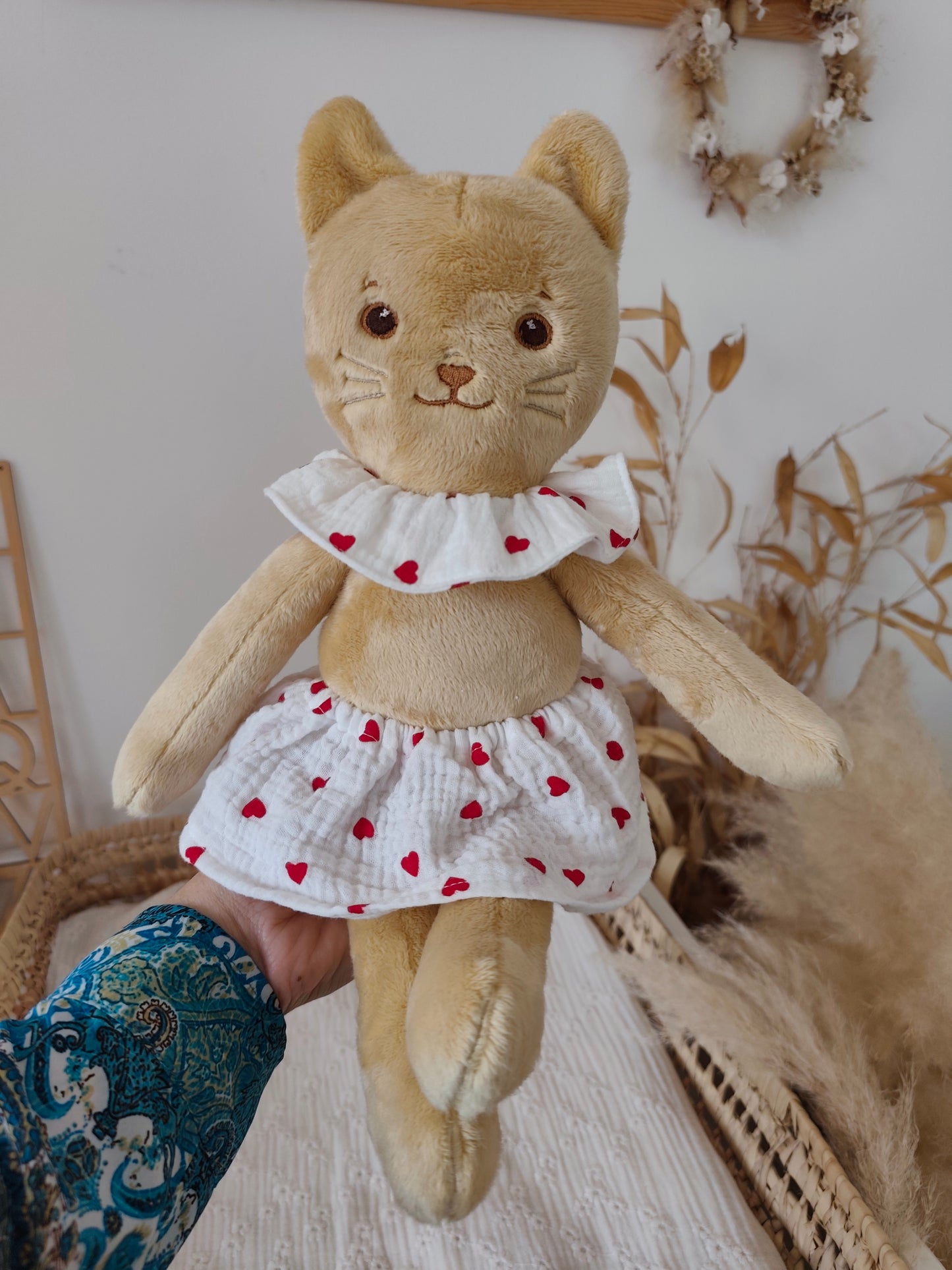 Jupe + collerette pour poupées 45 cm