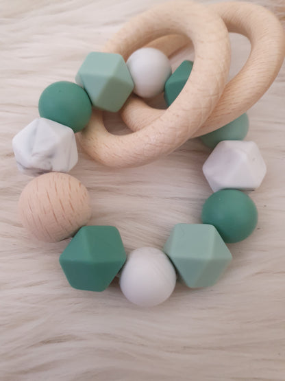Anneau de dentition rose EUCALYPTUS