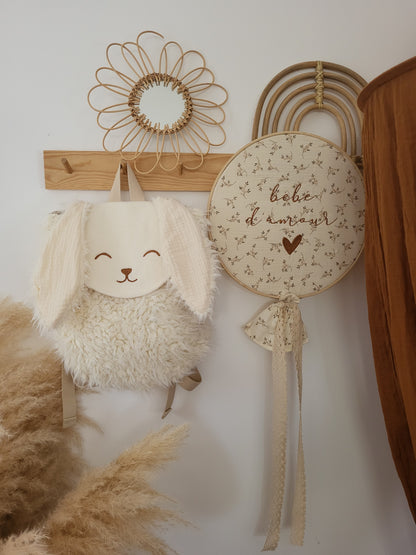 Sac à dos LAPINOU PERSONNALISE pour école maternelle ou nounou