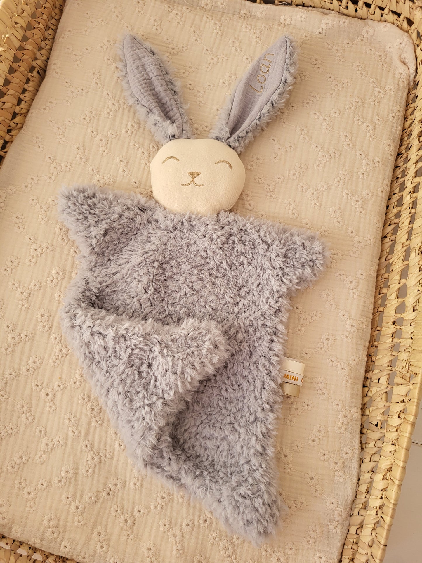 Doudou fourrure lapin