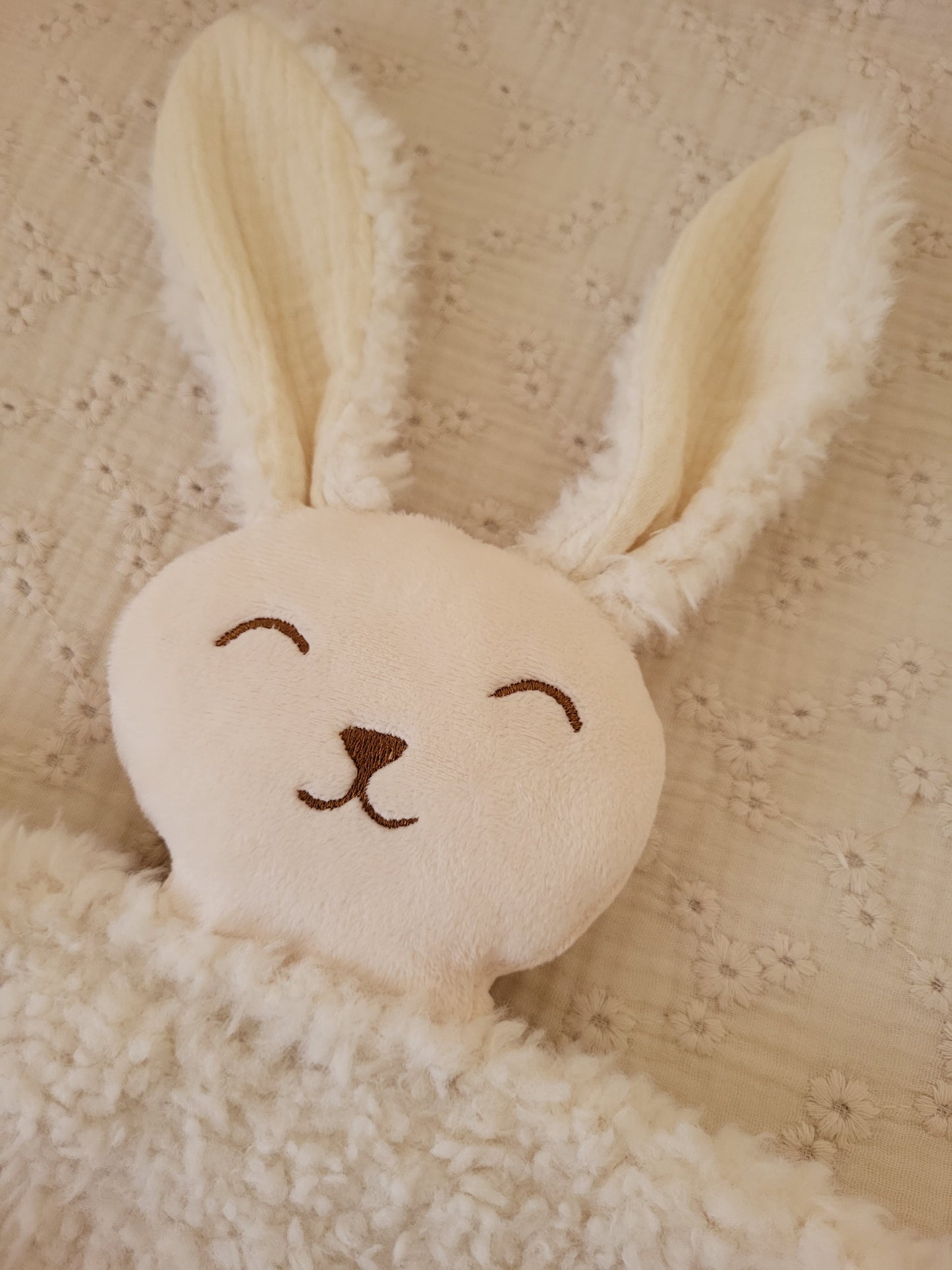 Doudou fourrure lapin