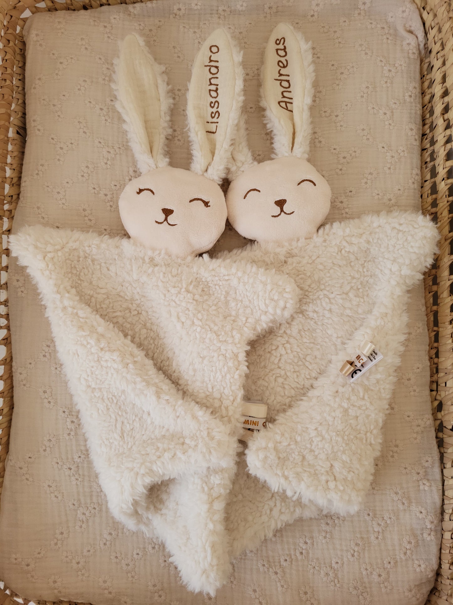 Doudou fourrure lapin