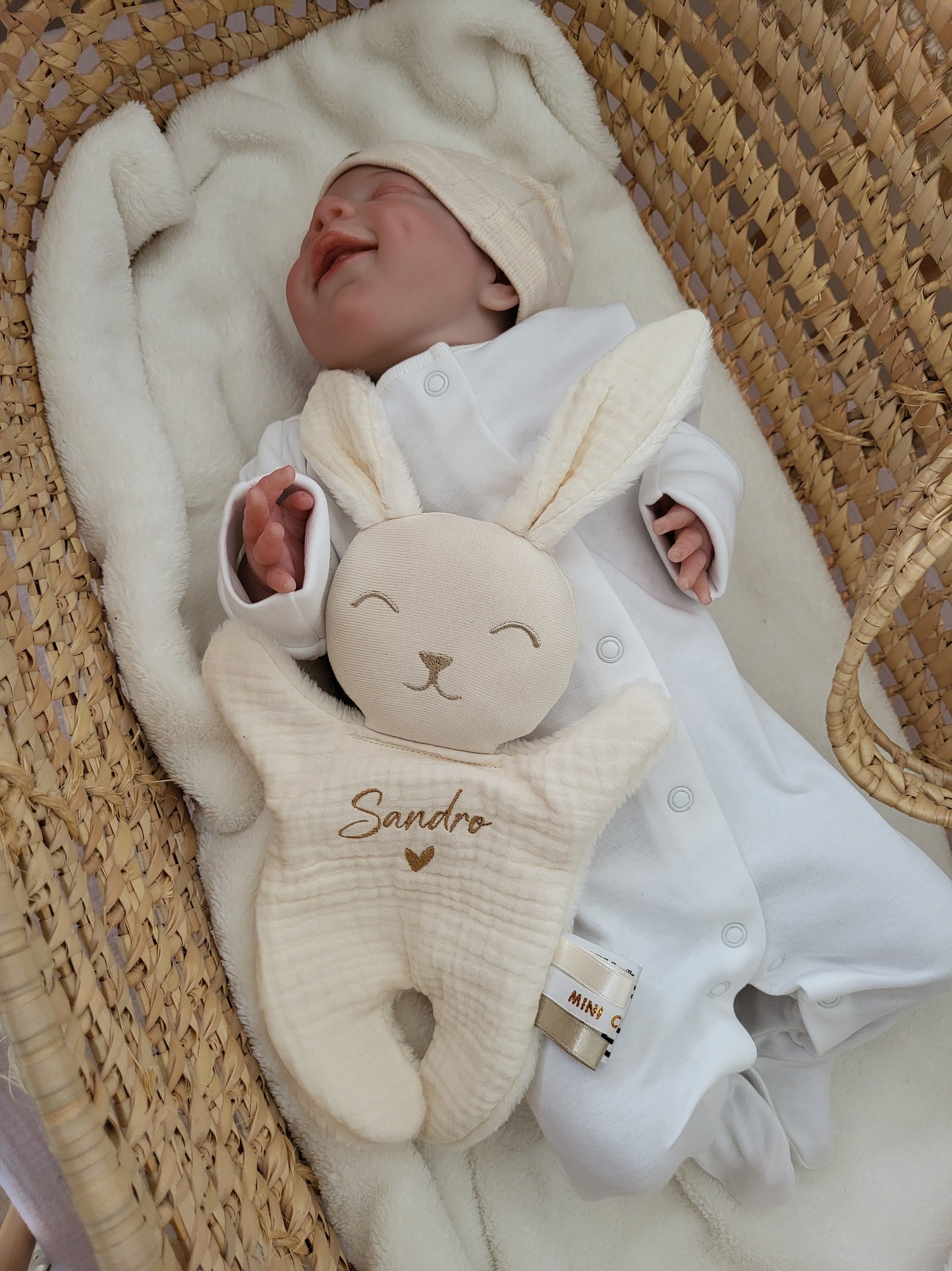 Mini doudou lapin DOUBLE GAZE