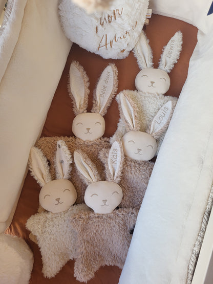 Doudou fourrure lapin
