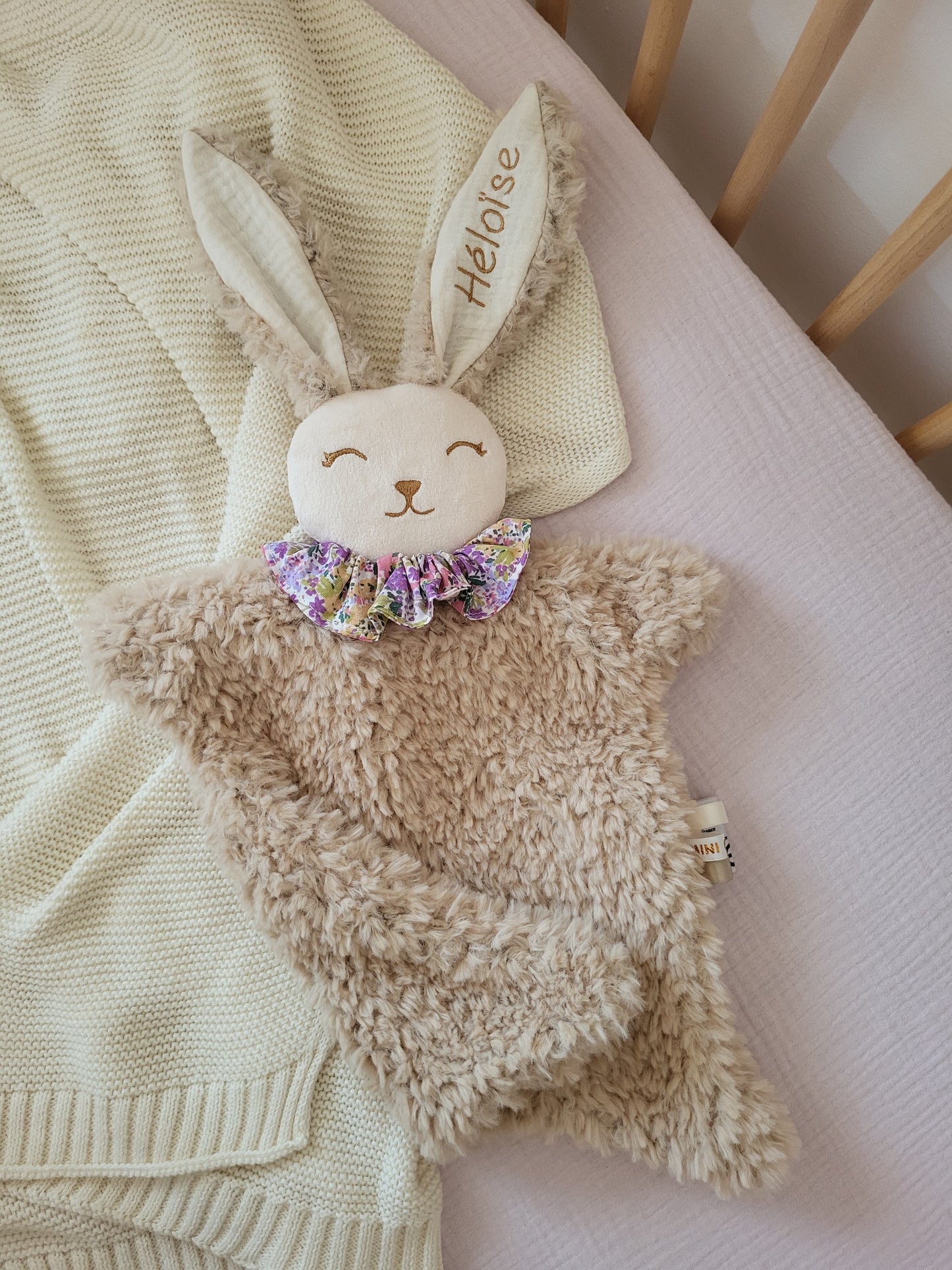 Doudou fourrure lapin