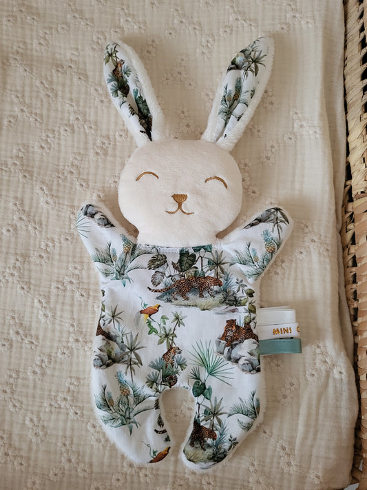 Mini doudou lapin LEOPARD JUNGLE