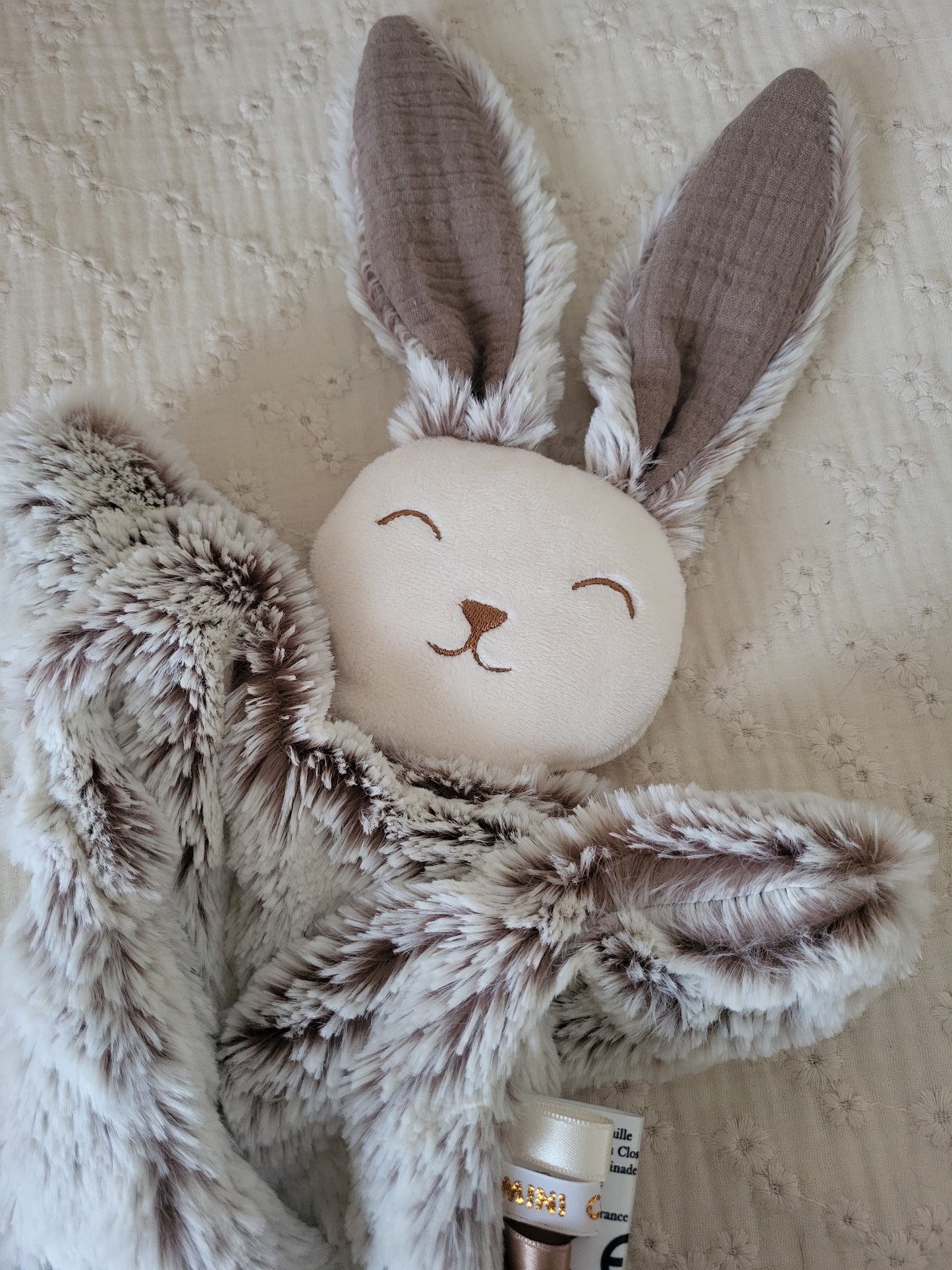 Doudou fourrure lapin