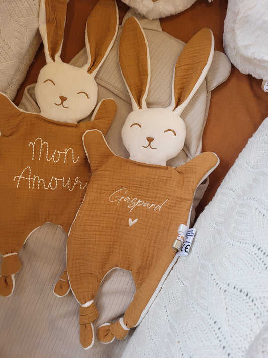 Grand doudou lapin DOUBLE GAZE