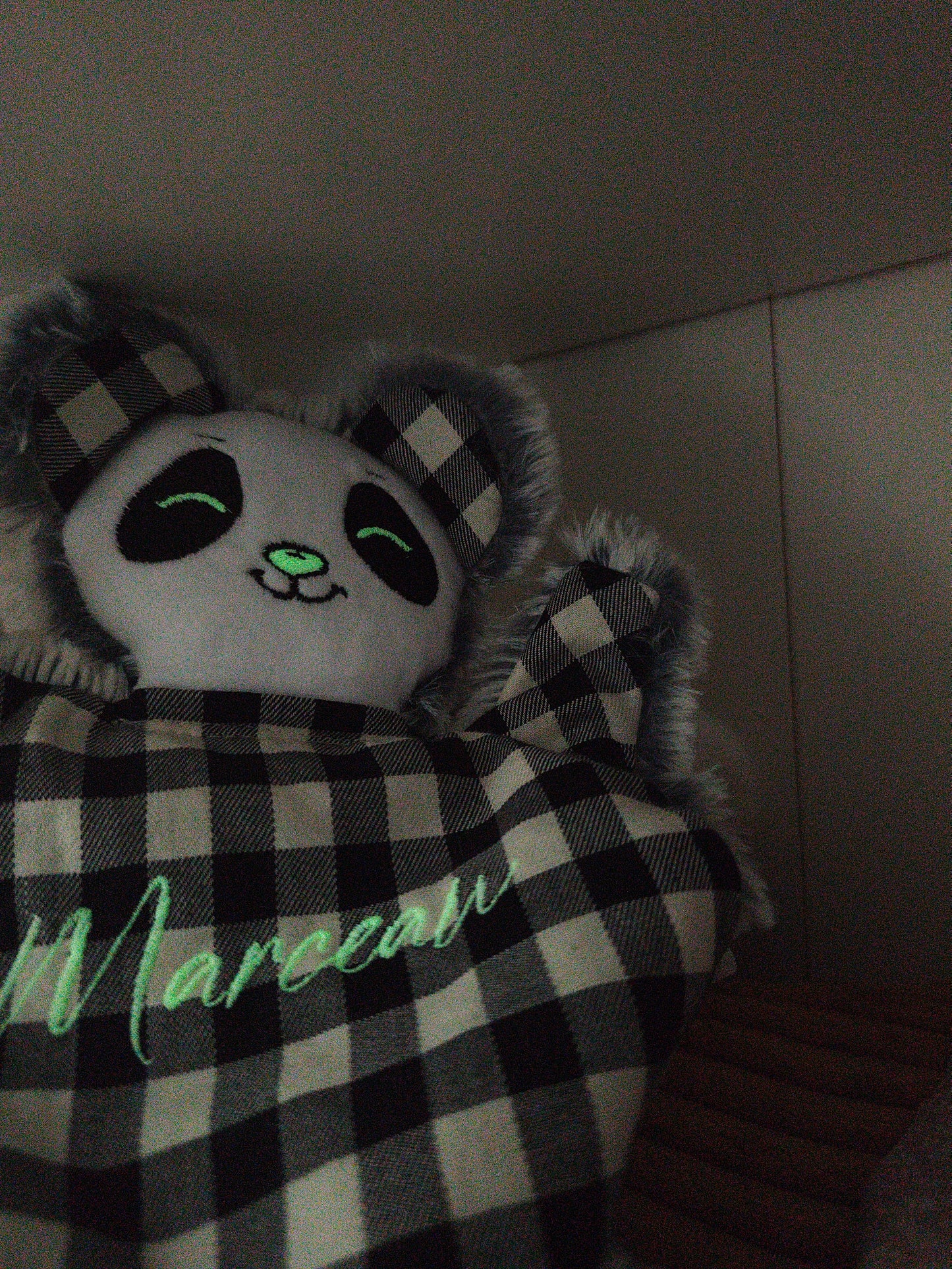 Doudou PANDA noir et blanc