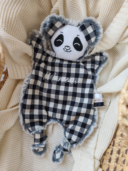 Doudou PANDA noir et blanc