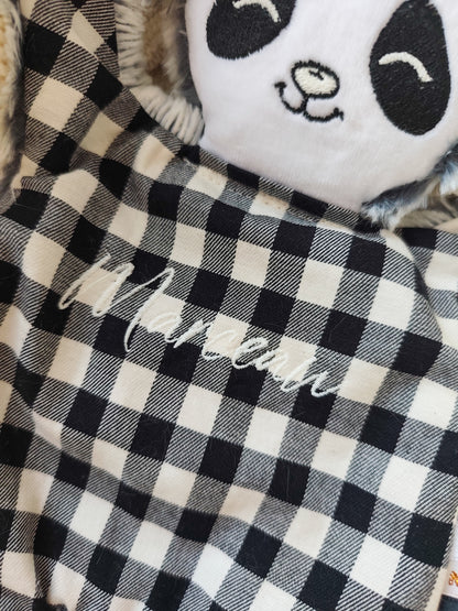 Doudou PANDA noir et blanc