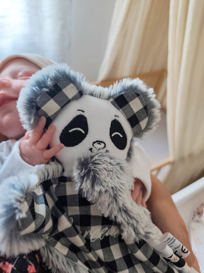 Doudou PANDA noir et blanc
