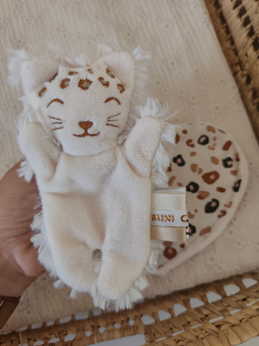 Doudou RECONFORT mini léopard
