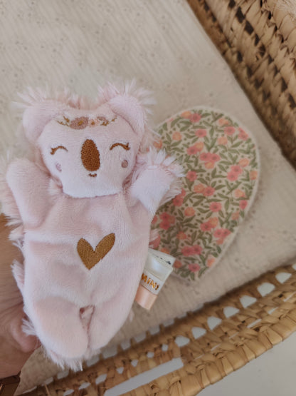 Doudou RECONFORT mini koala rose