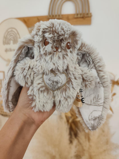 Peluche KAWAII forêt moiré beige