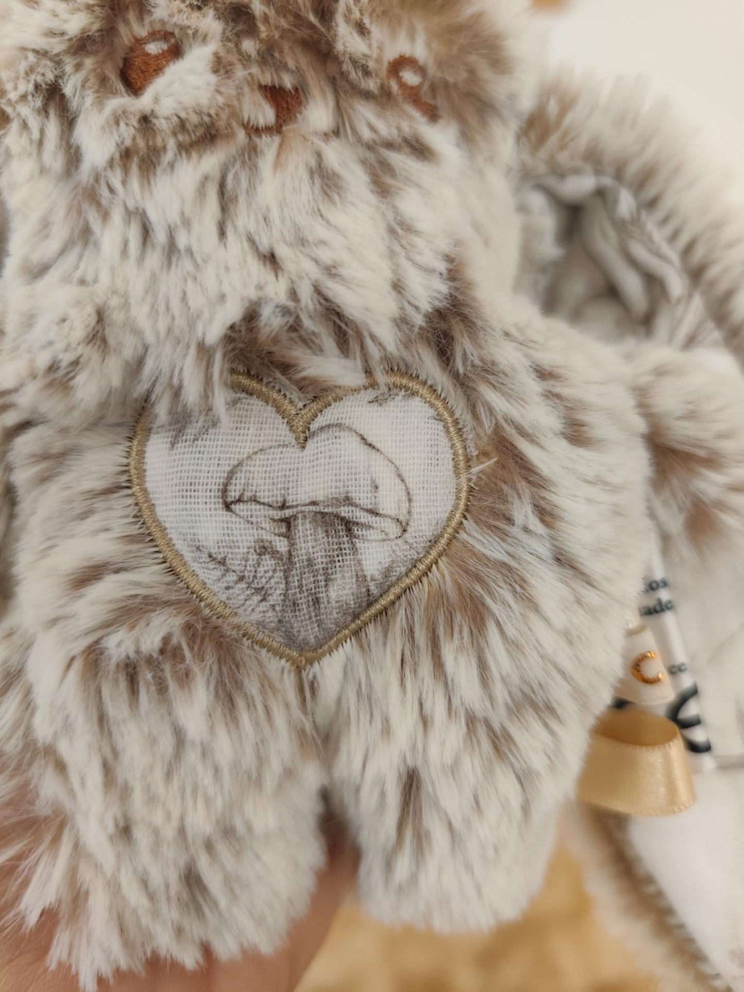 Peluche KAWAII forêt moiré beige
