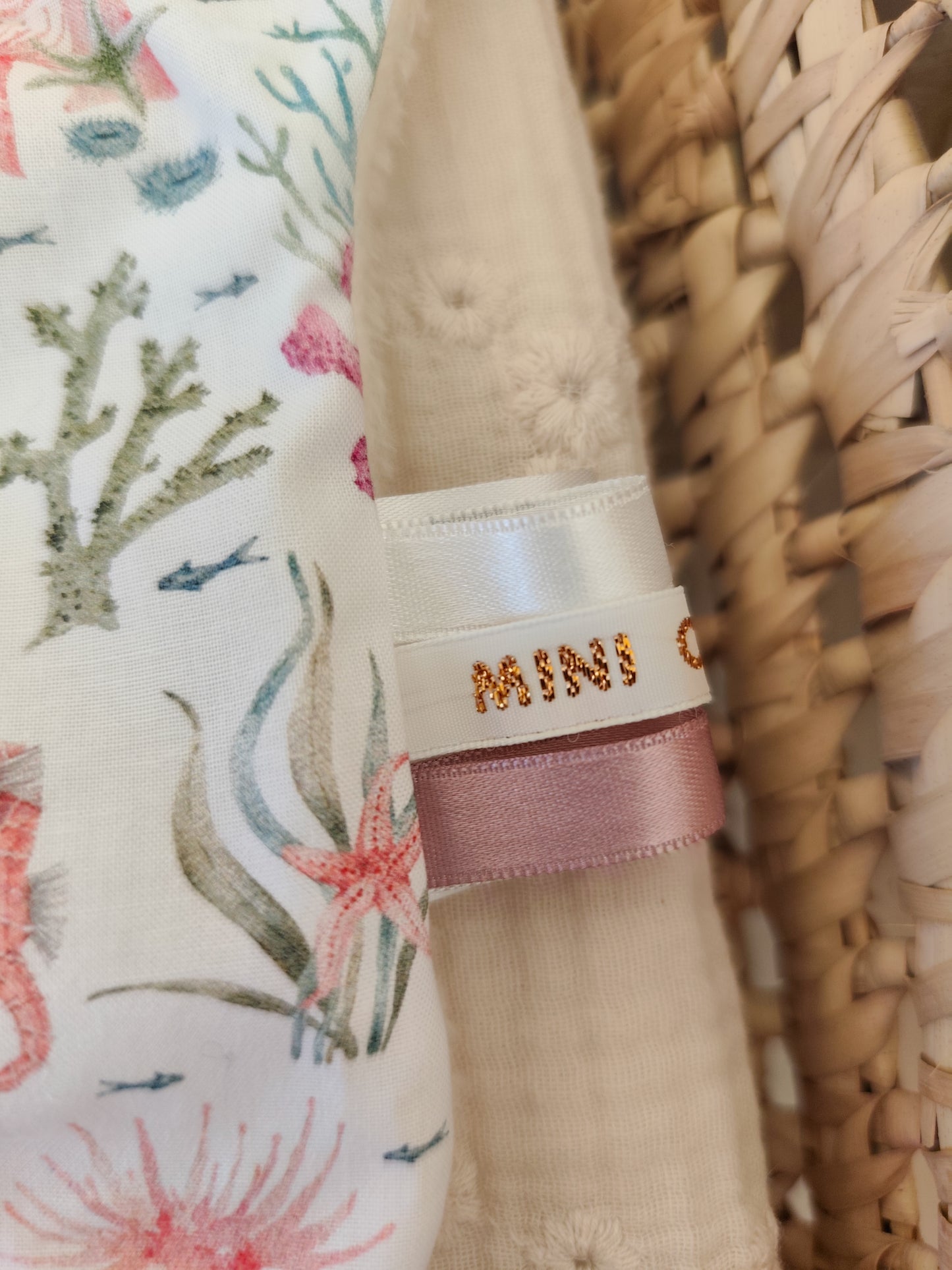 Mini doudou lapin MER rose