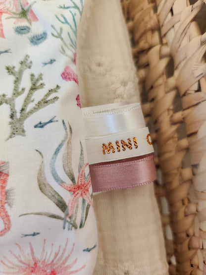 Mini doudou lapin MER rose