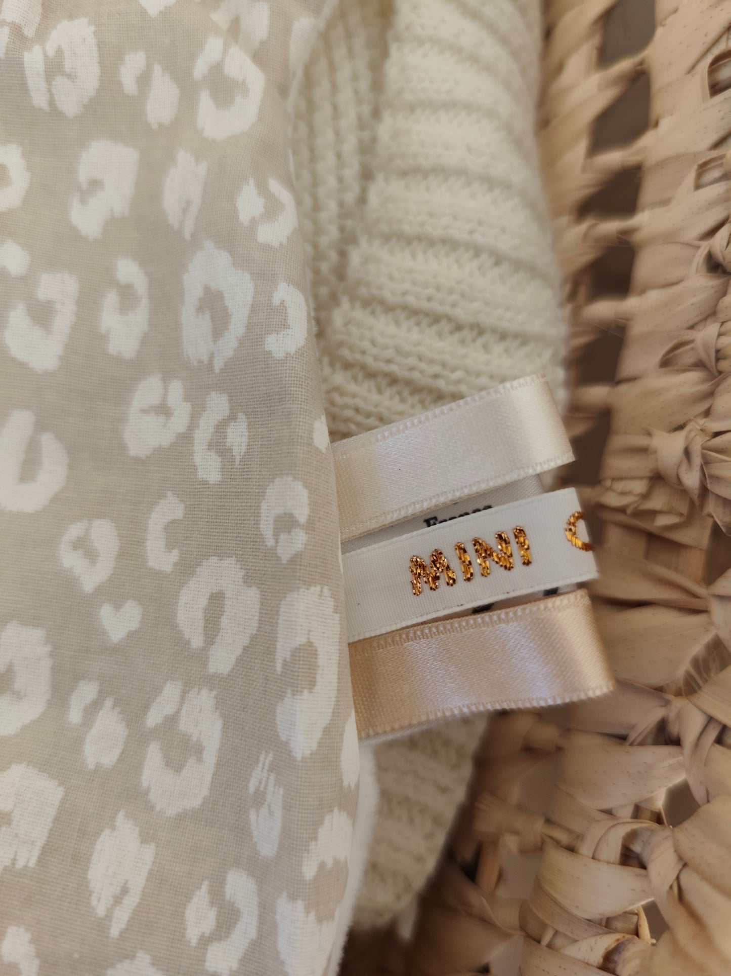 Grand doudou lapin LEOPARD beige