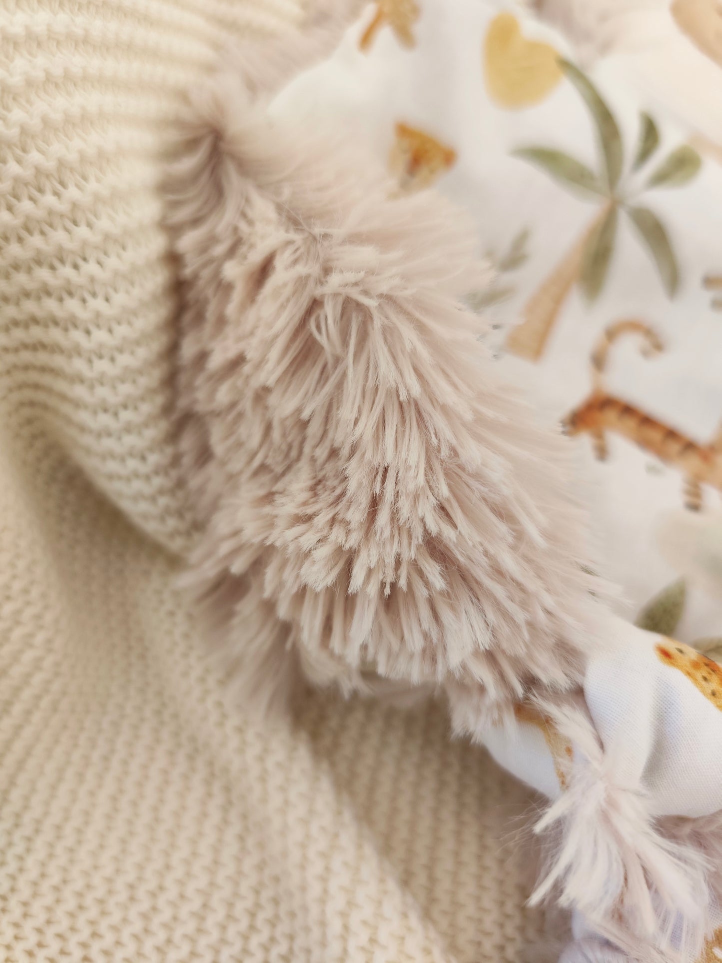 Doudou LION fourrure savane