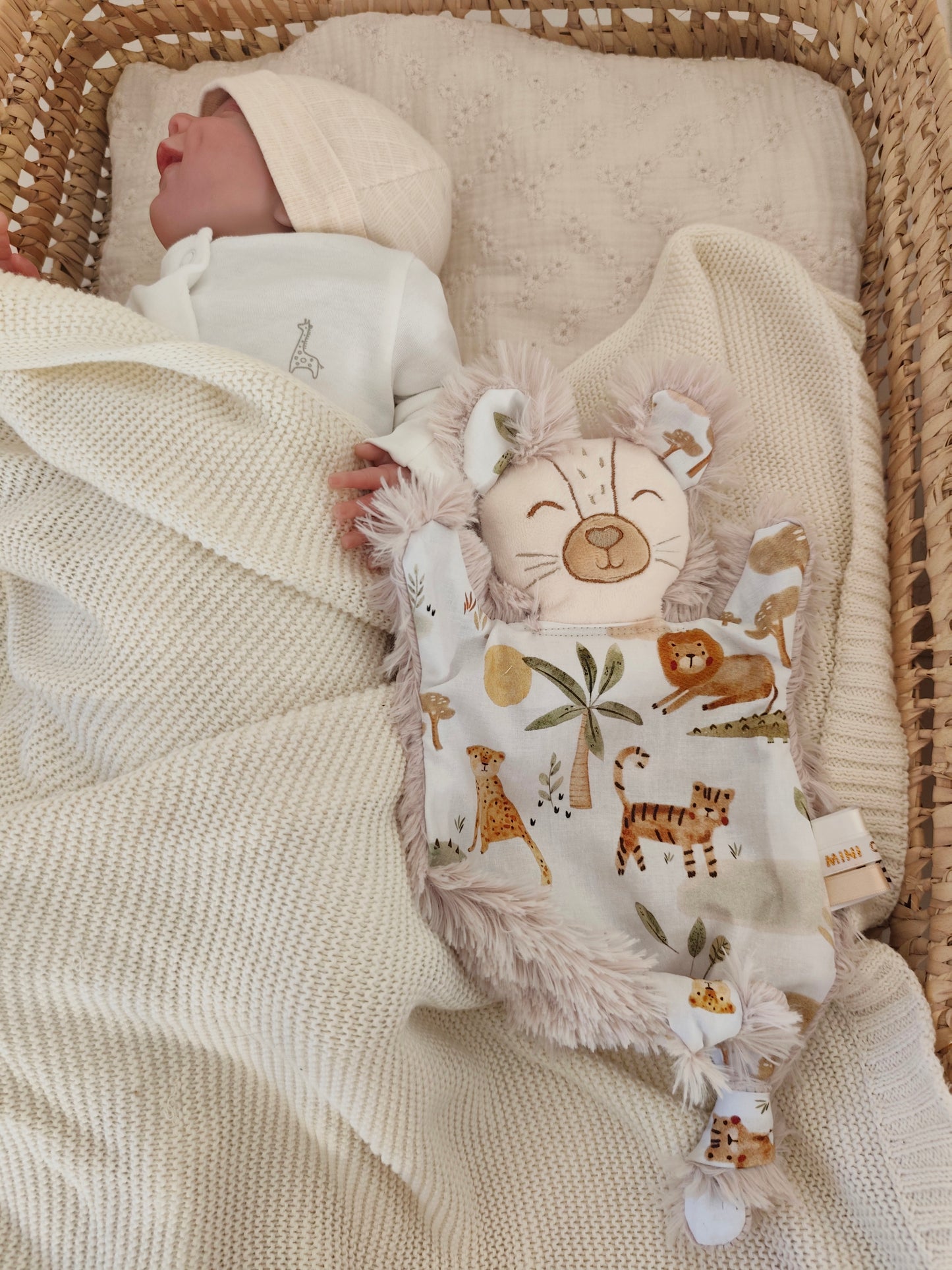 Doudou LION fourrure savane