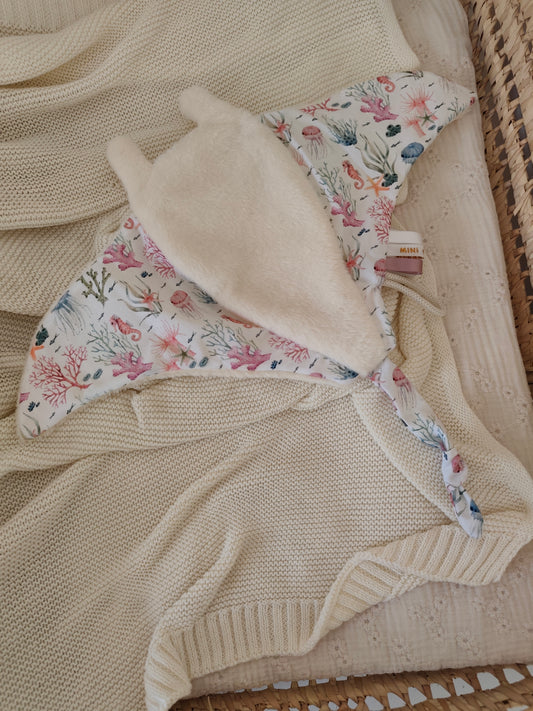 Doudou raie manta MER rose