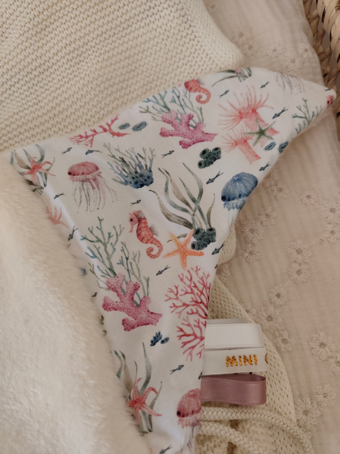 Doudou raie manta MER rose