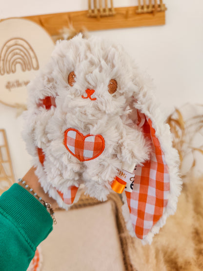 Peluche KAWAII vichy orange