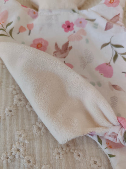 Grand doudou lapin BIRDY rose