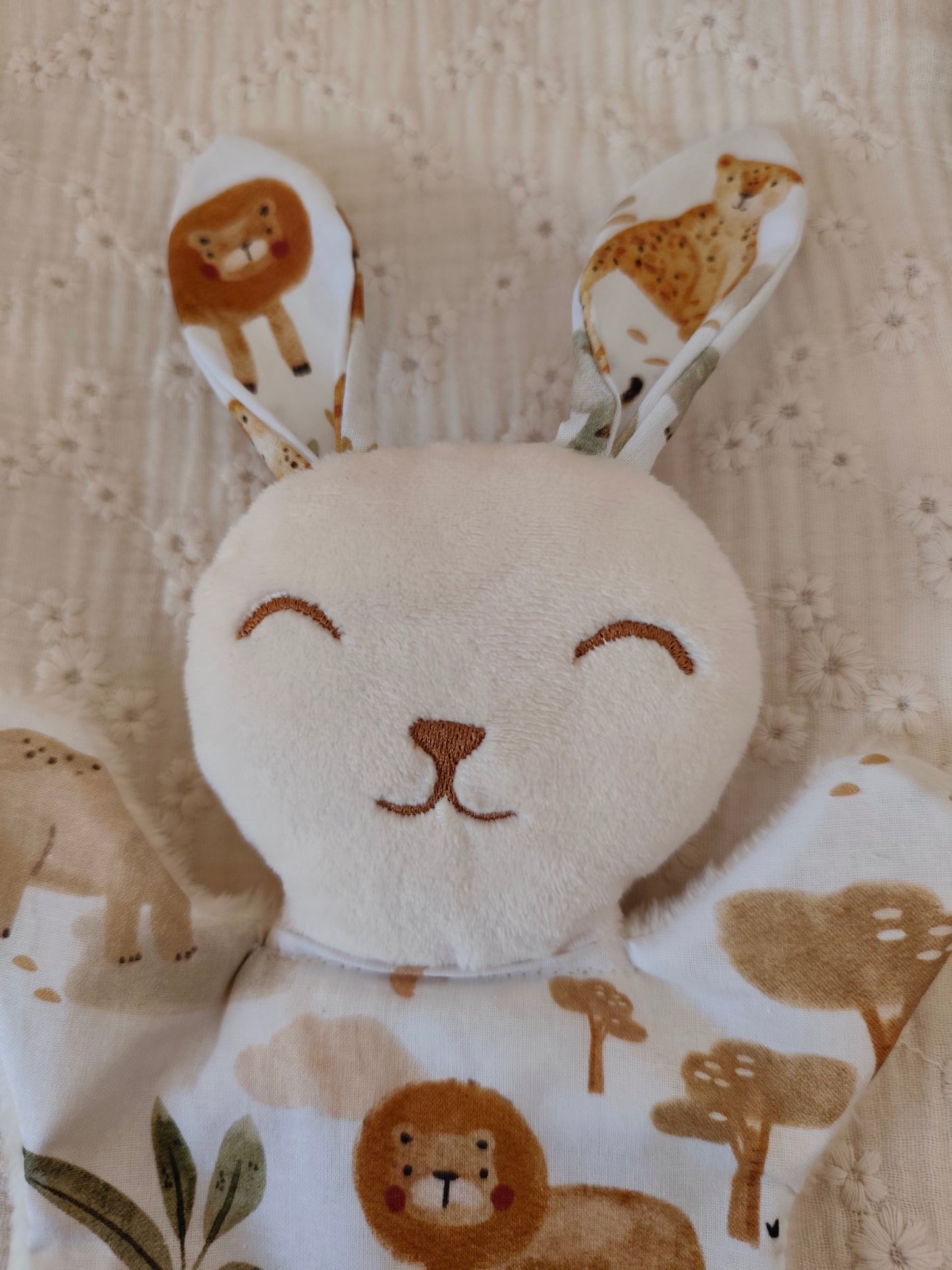 Mini doudou lapin SAVANE marron
