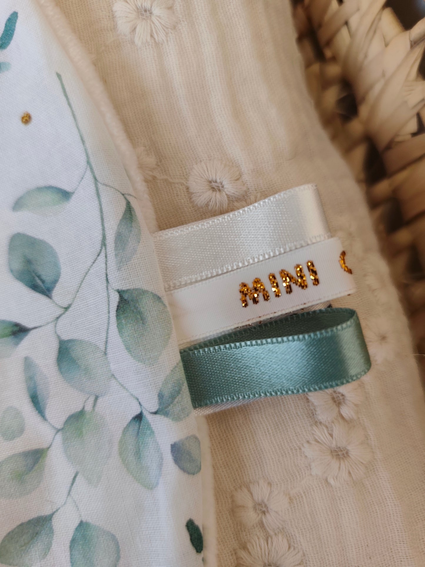 Grand doudou lapin EUCALYPTUS vert