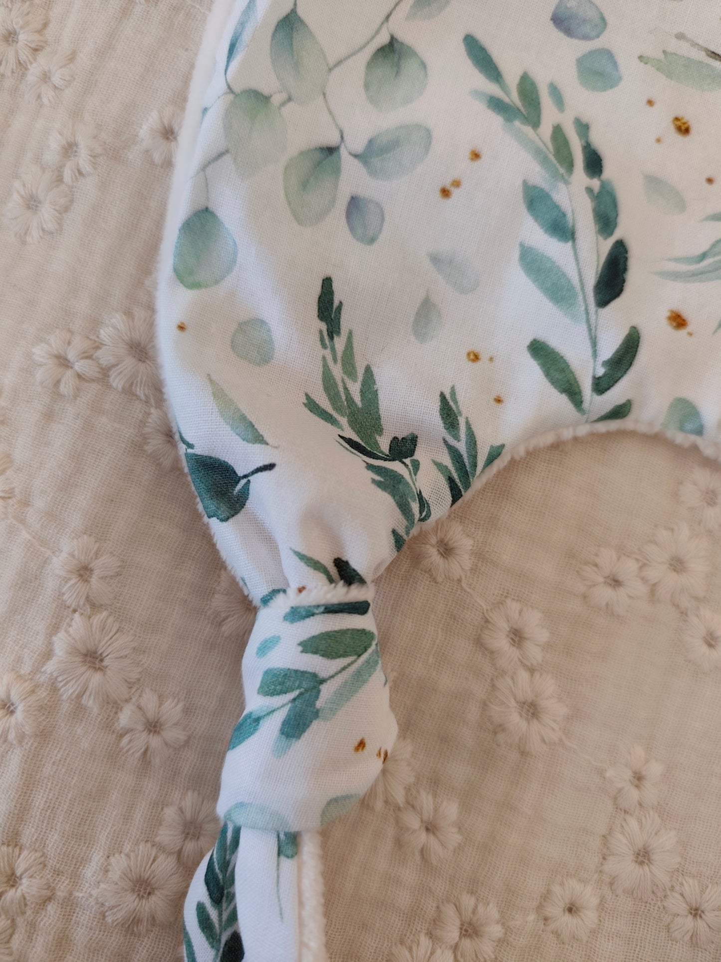 Grand doudou lapin EUCALYPTUS vert