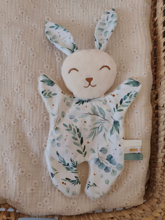 Mini doudou lapin EUCALYPTUS vert