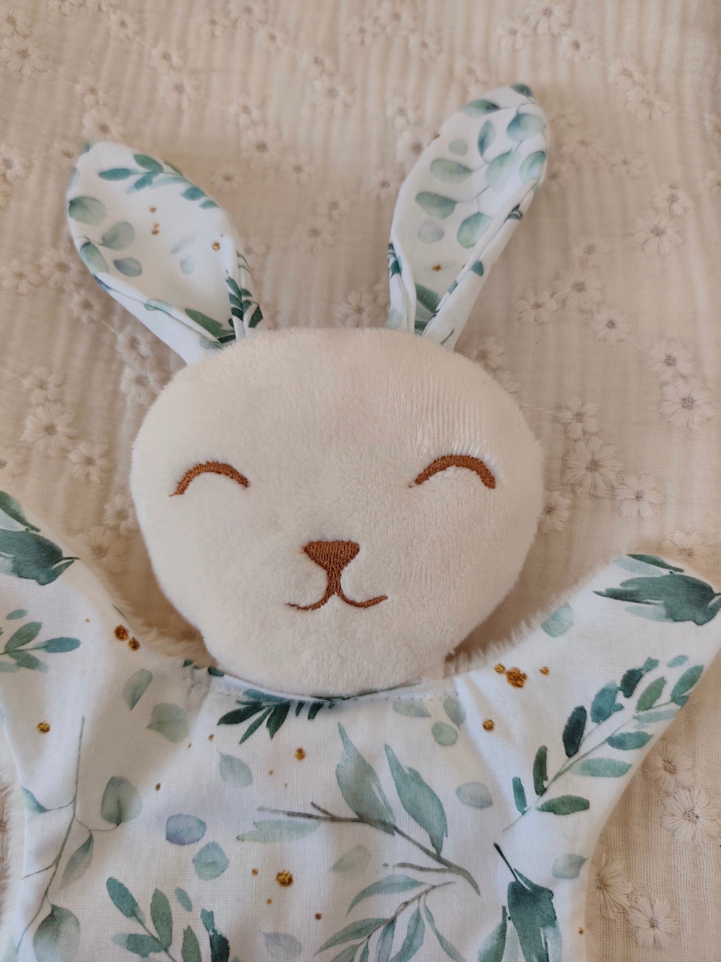 Mini doudou lapin EUCALYPTUS vert
