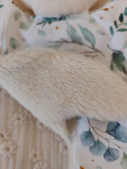 Mini doudou lapin EUCALYPTUS vert