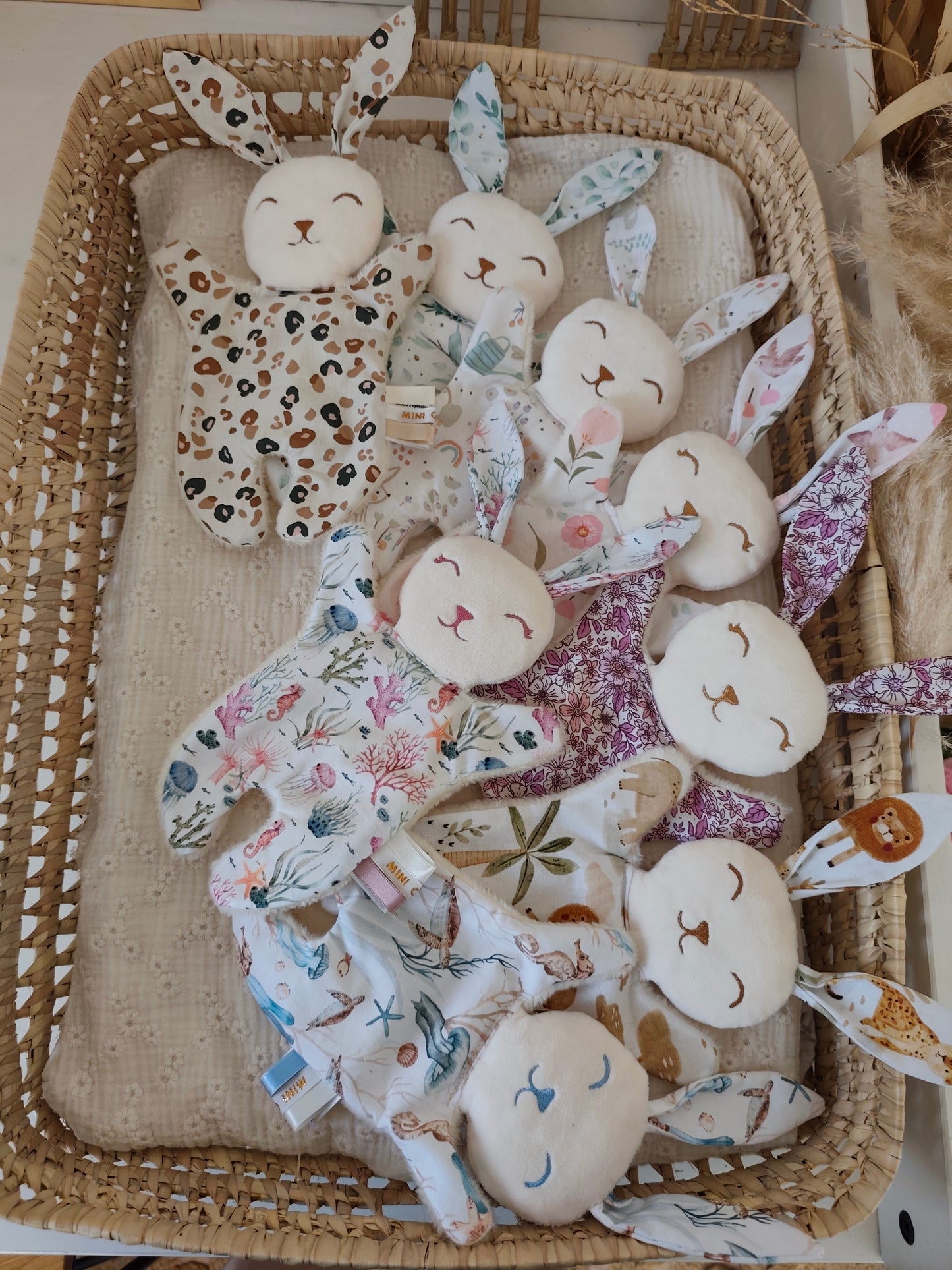 Mini doudou lapin EUCALYPTUS vert