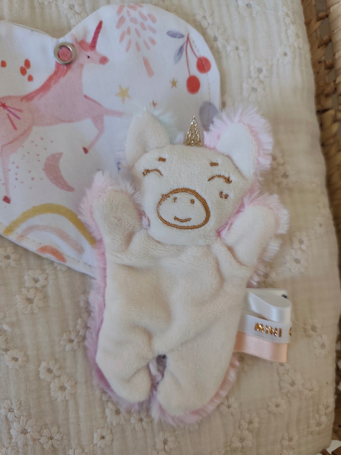 Doudou RECONFORT mini licorne