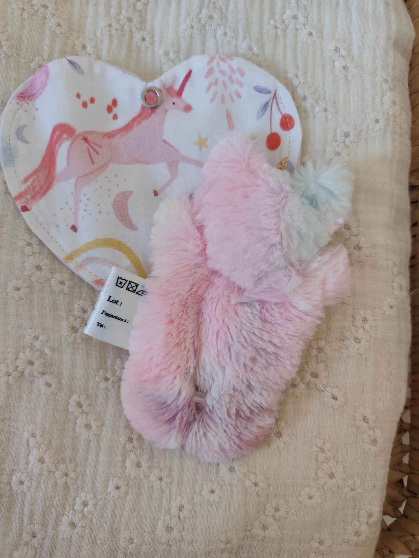 Doudou RECONFORT mini licorne