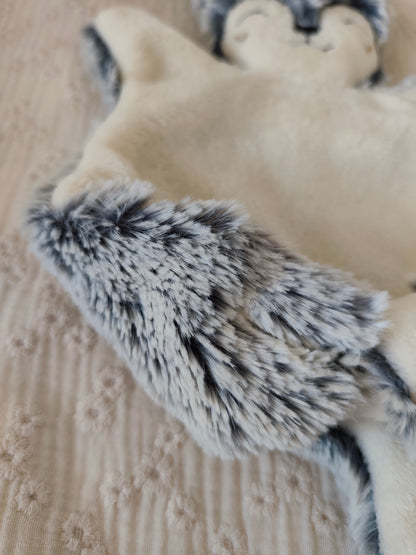 Doudou LOUP gris fourrure