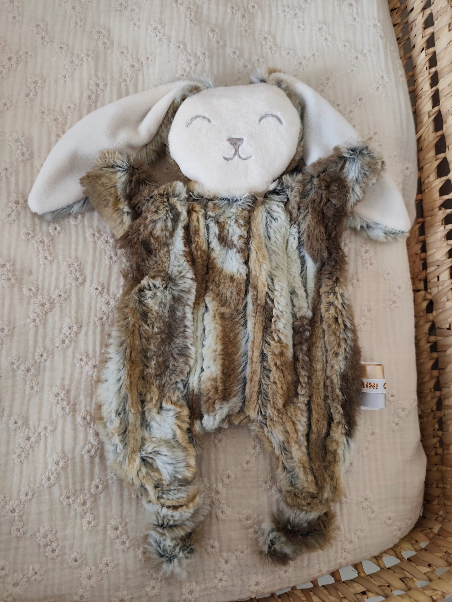 Doudou lapin LIEVRE fourrure marron