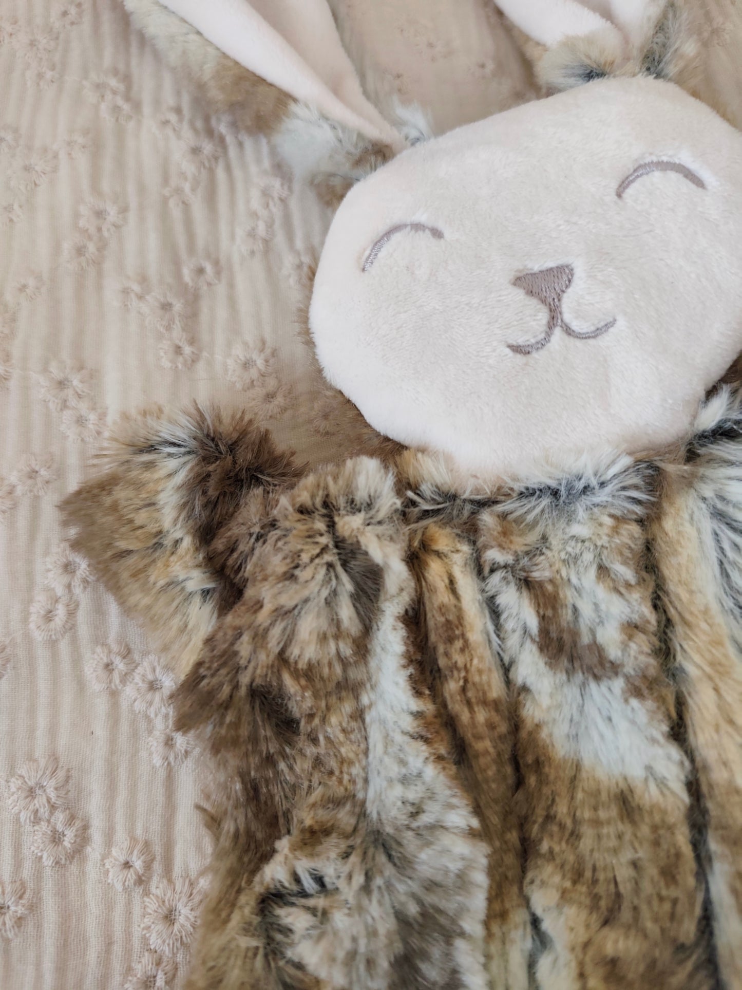 Doudou lapin LIEVRE fourrure marron