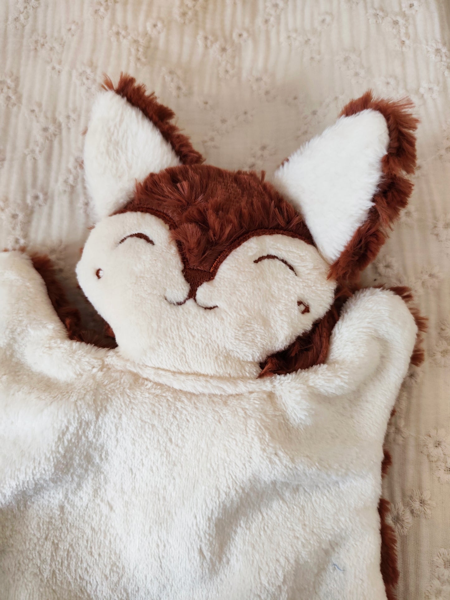 Doudou RENARD terracotta fourrure