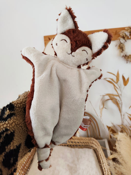 Doudou RENARD terracotta fourrure