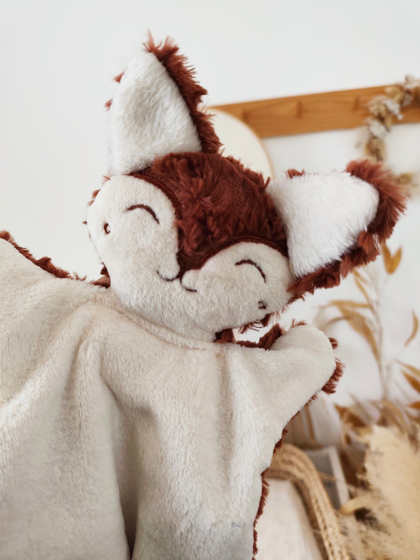 Doudou RENARD terracotta fourrure