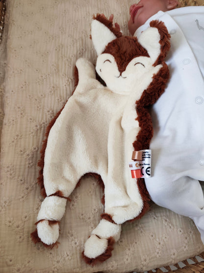 Doudou RENARD terracotta fourrure